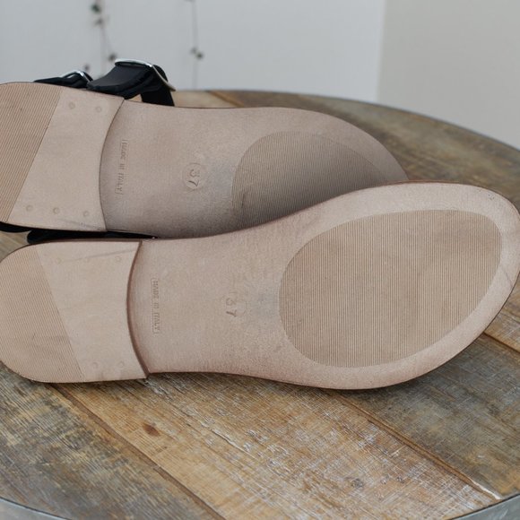 NEW! BOS. & CO Mid Top Black Sandal Shoes ITALIAN - Picture 7 of 8